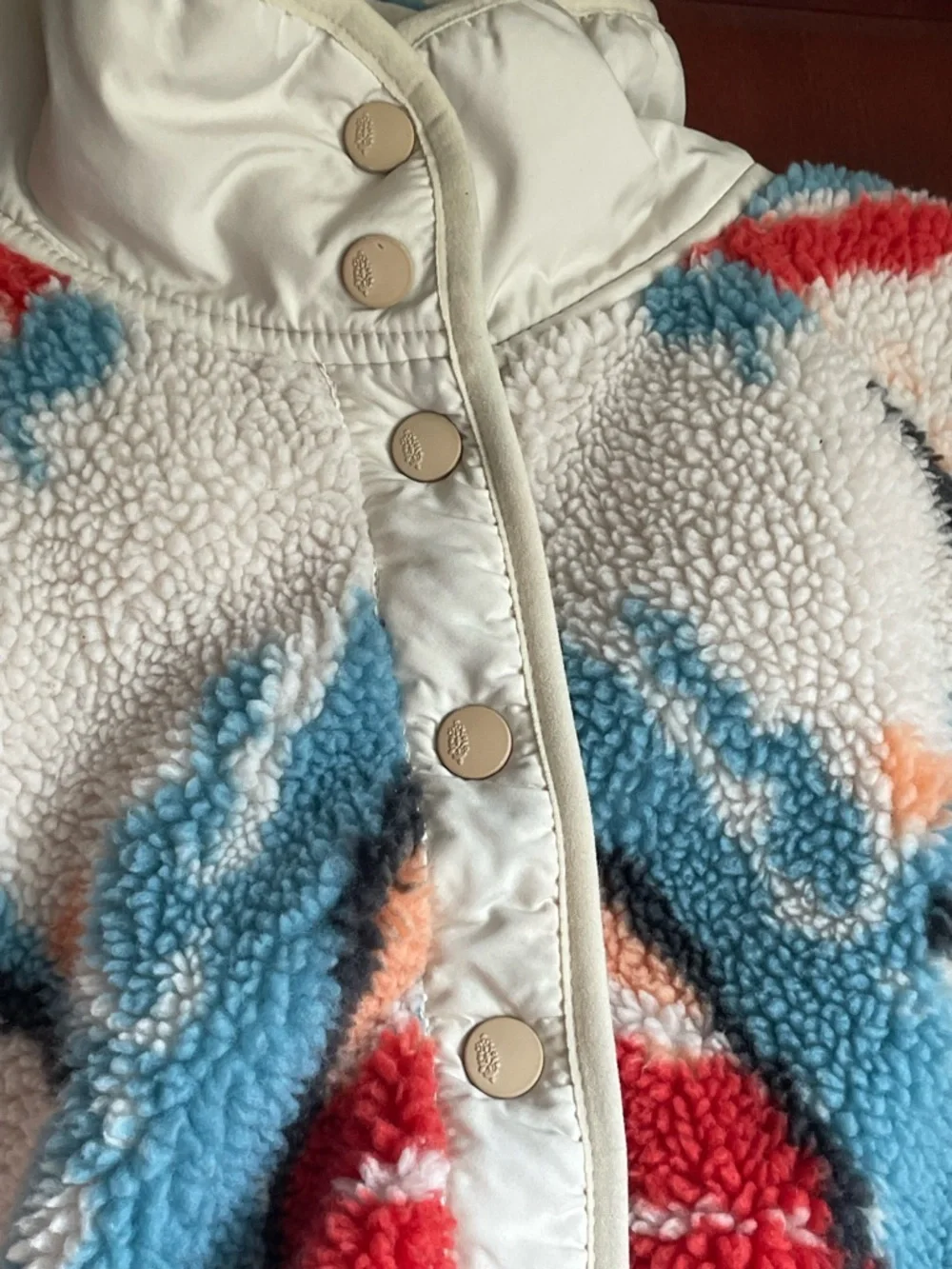 Free People Movement Hit the Slopes Rocky Ridge Printed Fleece Jacket Small - Picture 11 of 17